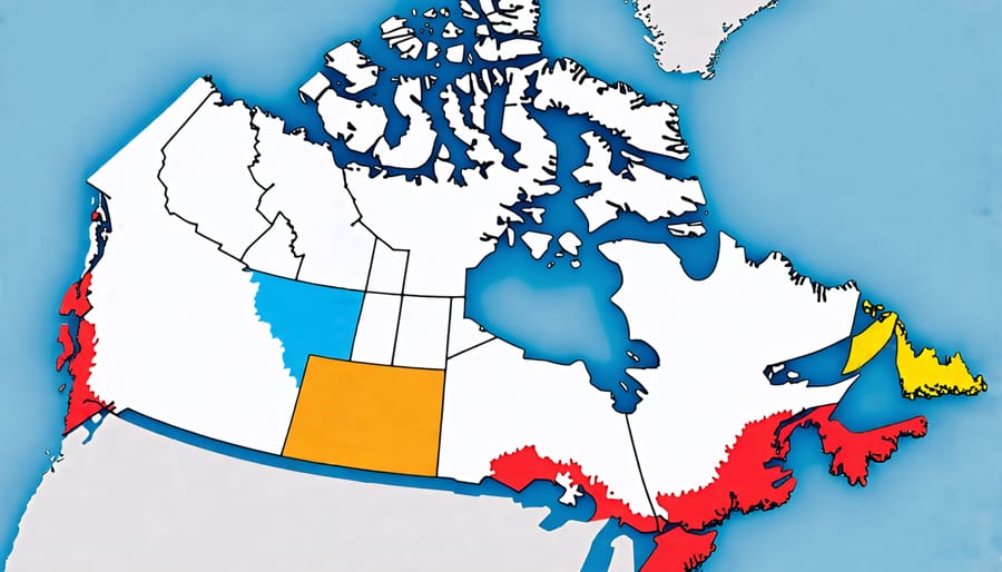 Map illustrating the legal landscape for THC gummies across Canadian provinces